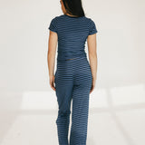 Catalina Striped Tee - Blue Jay