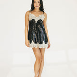 Holly Sequin Mini Dress - Black