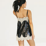 Holly Sequin Mini Dress - Black