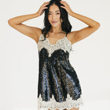 Holly Sequin Mini Dress - Black