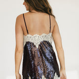 Valerie Sequin Mini Dress - Plum