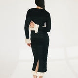 Lainey Frill Skirt Set - Black