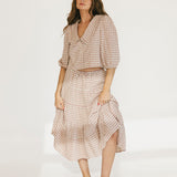 Nat Plaid Skirt - Red