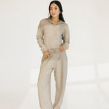 Rosie Knit Hoodie - Taupe