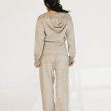 Rosie Knit Hoodie - Taupe