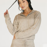 Rosie Knit Hoodie - Taupe