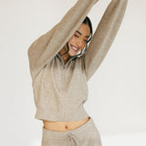Rosie Knit Hoodie - Taupe