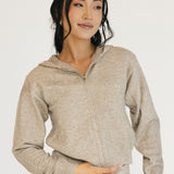 Rosie Knit Hoodie - Taupe