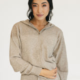 Rosie Knit Hoodie - Taupe