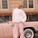 Fancy Fleece Straight Leg Drawstring Pants - Pearl Pink