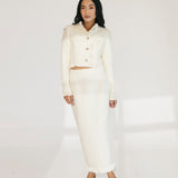 Chloe Tweed Skirt Set - Cream