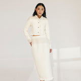 Chloe Tweed Skirt Set - Cream