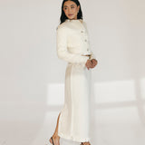 Chloe Tweed Skirt Set - Cream