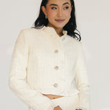 Chloe Tweed Skirt Set - Cream