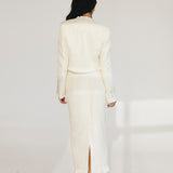 Chloe Tweed Skirt Set - Cream