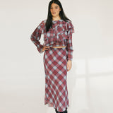 Leah Midi Skirt - Burgundy