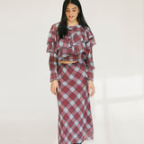 Leah Midi Skirt - Burgundy