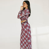 Hope Ruffled Top - Burgundy