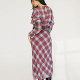 Leah Midi Skirt - Burgundy