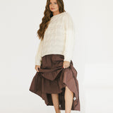 Lexa Tiered Maxi Skirt - Brown
