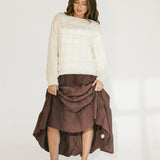 Lexa Tiered Maxi Skirt - Brown