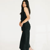 Ariana Ruched Mini Dress - Black