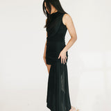 Ariana Ruched Mini Dress - Black