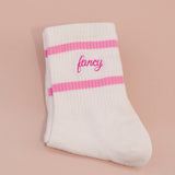 Fancy Flow Stripe Socks - Fuchsia Pink