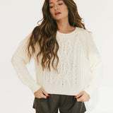 Connie Cable Knit Sweater - Cream