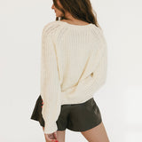 Connie Cable Knit Sweater - Cream