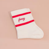 Fancy Flow Stripe Socks - Ruby Red