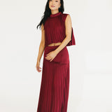 Bailey Maxi Skirt - Burgundy
