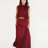Bailey Maxi Skirt - Burgundy