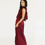 Bailey Maxi Skirt - Burgundy