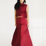 Bailey Maxi Skirt - Burgundy