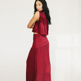 Bailey Maxi Skirt - Burgundy