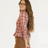 Maggie Corduroy Micro Mini Skort - Cinnamon