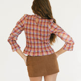 Maggie Corduroy Micro Mini Skort - Cinnamon