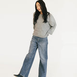 Olivia Sweater Top - Silver