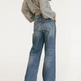 Cello High Rise Wide Leg Pants - Medium Wash