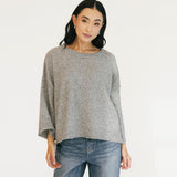 Olivia Sweater Top - Silver