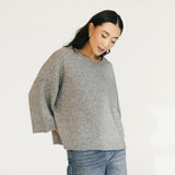 Olivia Sweater Top - Silver