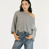 Olivia Sweater Top - Silver