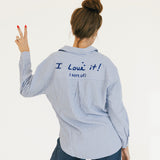 I Love It Button Down Top