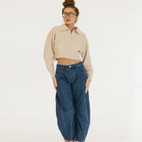 Magnolia V Neck Sweater - Lt Taupe