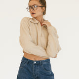 Magnolia V Neck Sweater - Lt Taupe