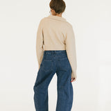 Magnolia V Neck Sweater - Lt Taupe