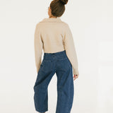 Magnolia V Neck Sweater - Lt Taupe