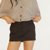 Alyssa Mini Skort - Chocolate