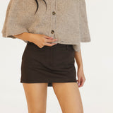 Alyssa Mini Skort - Chocolate